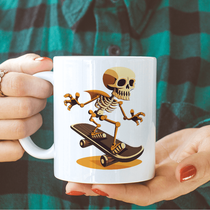 Skateboarding Skeleton Design