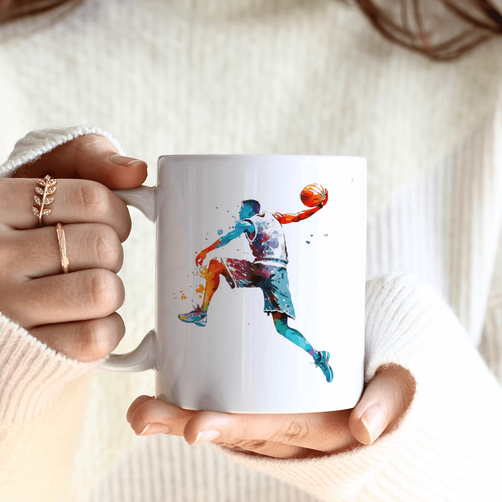 Splatter Basketball Jumping Design - HeatPressNation