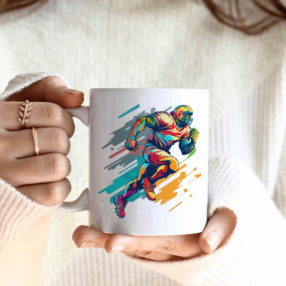 Splatter Football Running Design - HeatPressNation