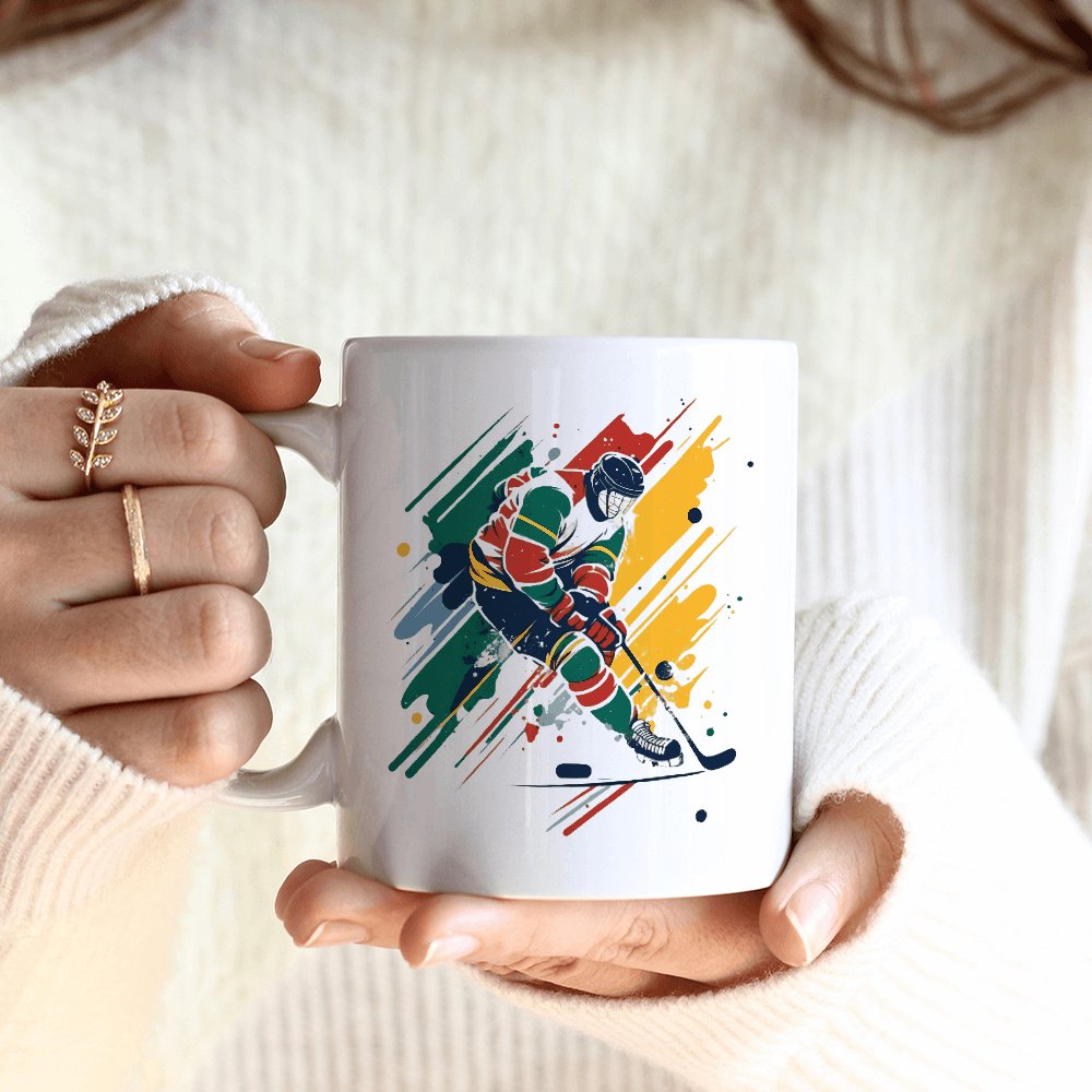 Splatter Hockey Player Design - HeatPressNation