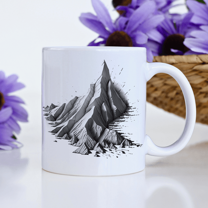 Grayscale Mountain Design