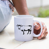 Standing Side Cow Vector Design - HeatPressNation