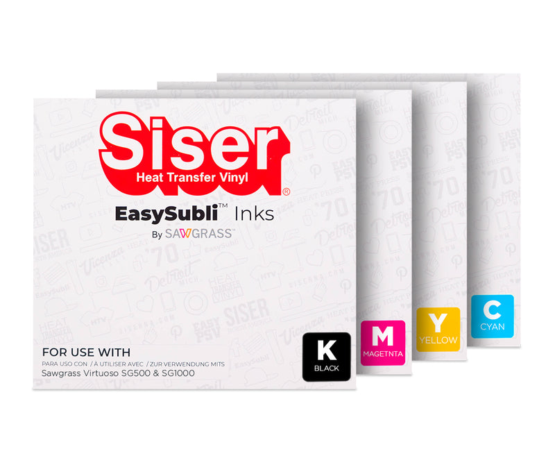 Siser EasySubli UHD Individual Ink Cartridges for Sawgrass Virtuoso SG500/SG1000