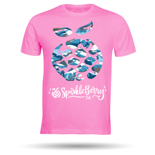 Sparkleberry Ink PATTERNED Heat Transfer Vinyl - Shark Attack