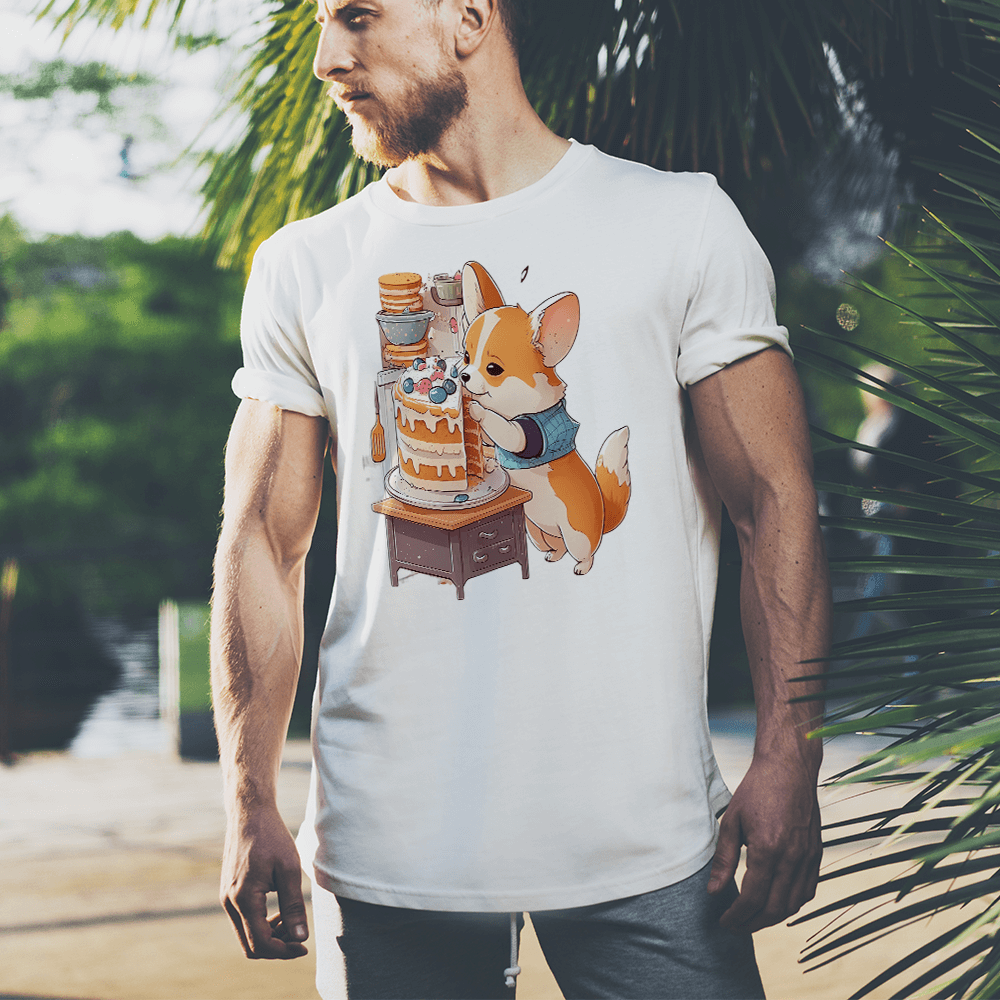 Dog Eating Cake Design - HeatPressNation