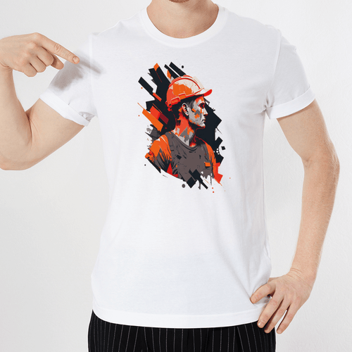 Splatter Construction Red Design