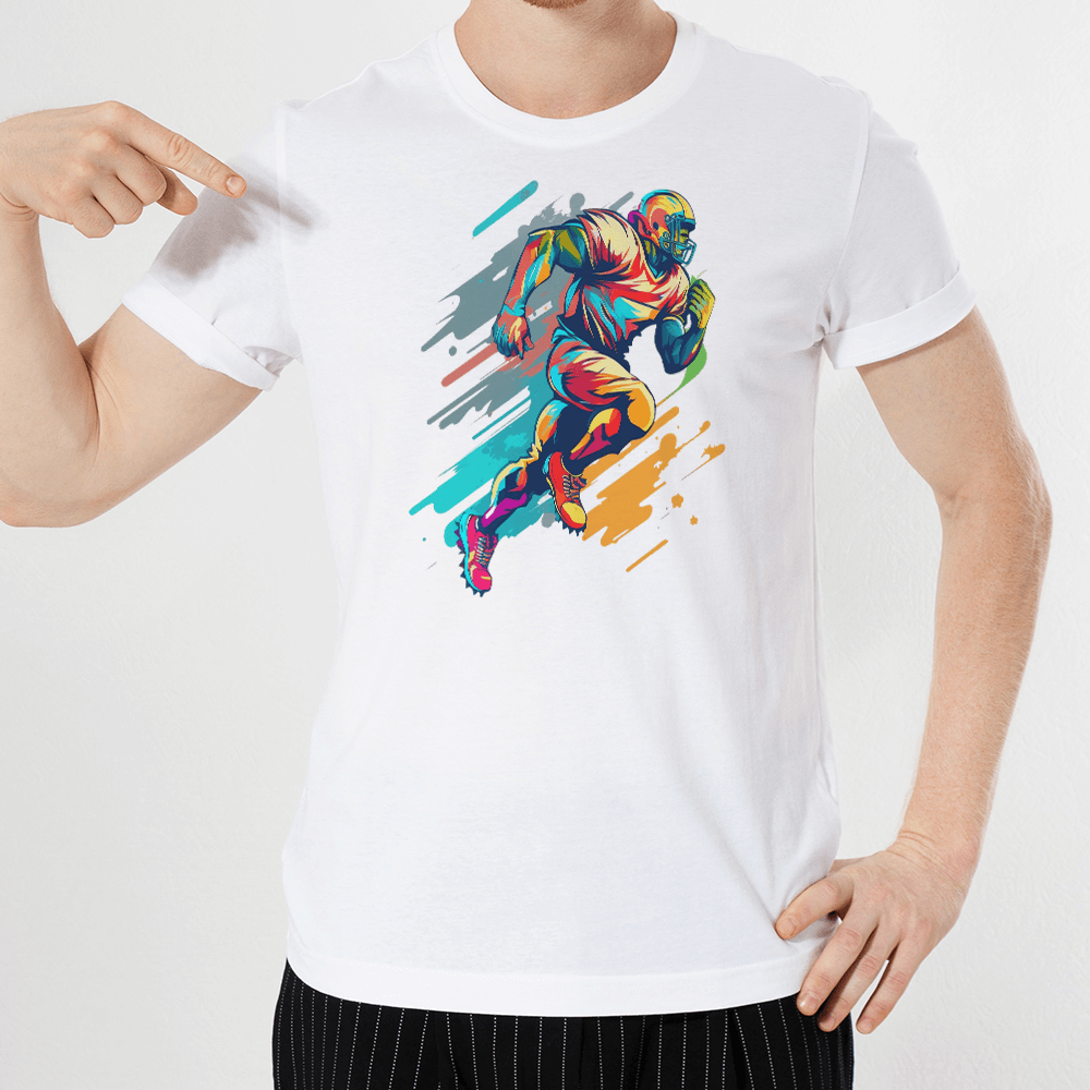 Splatter Football Running Design - HeatPressNation