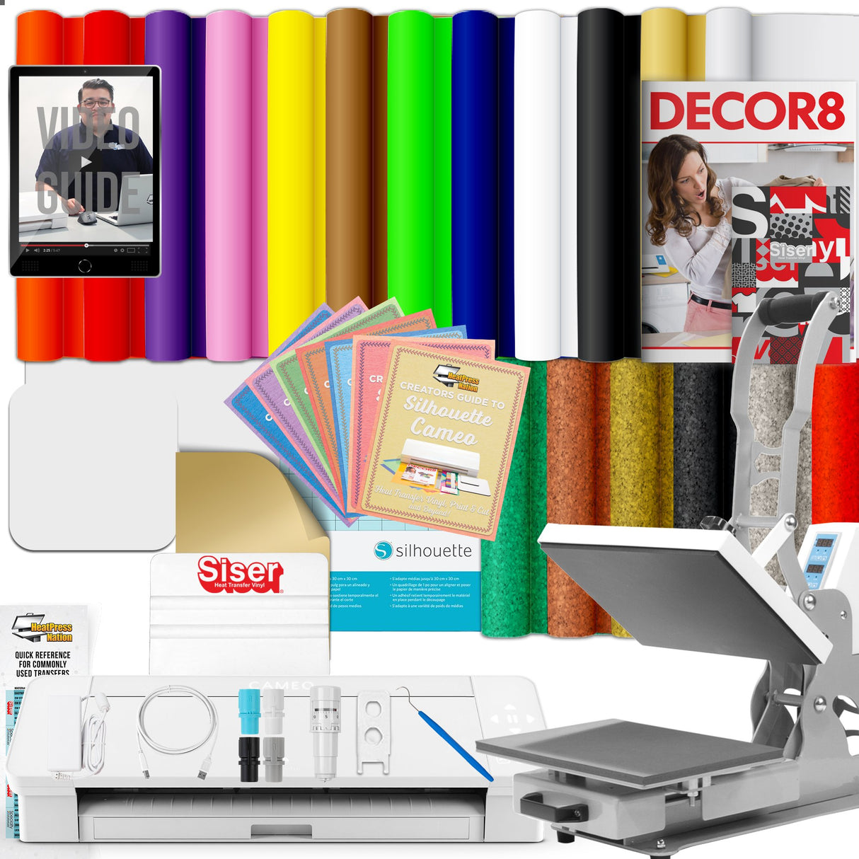 Silhouette Cameo 4 Deluxe Bundle with HPN Craft Pro Heat Press - HeatPressNation