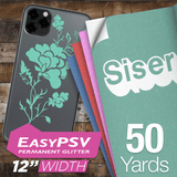 Siser EasyPSV Glitter Permanent Adhesive Sticker Vinyl - 12" x 50 Yards - HeatPressNation