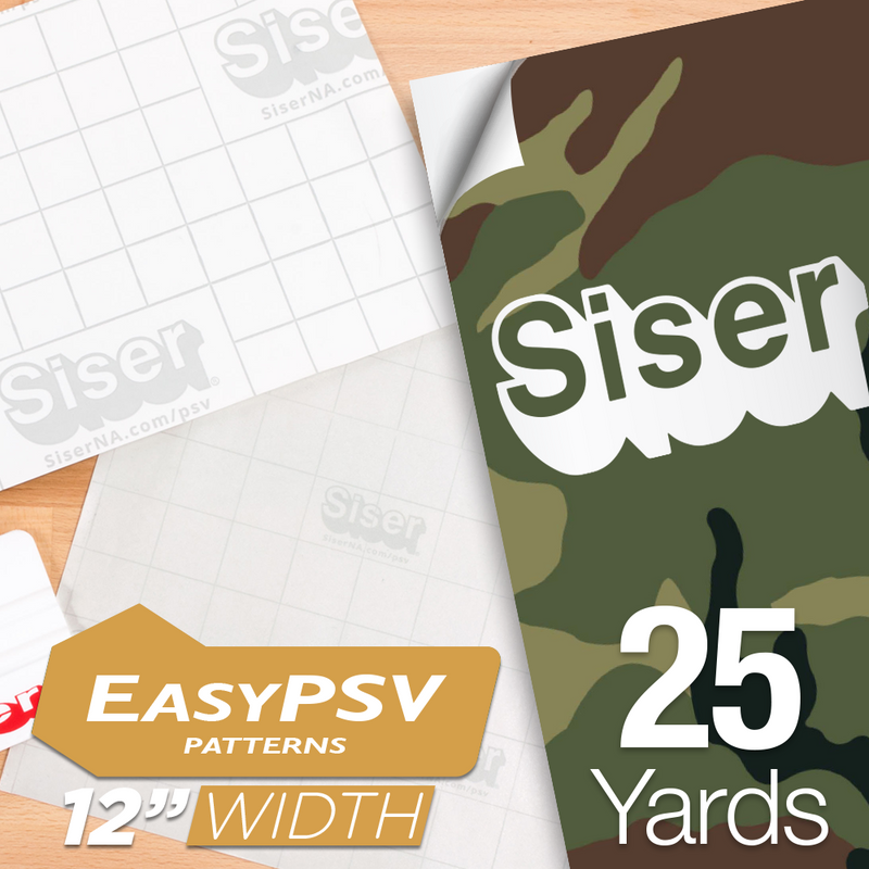 Siser EasyPSV Patterns Permanent Adhesive Sticker Vinyl - 12" x 25 Yards