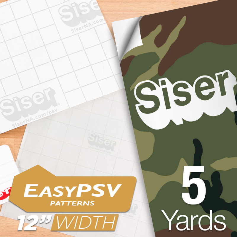 Siser EasyPSV Patterns Permanent Adhesive Sticker Vinyl - 12" x 5 Yards