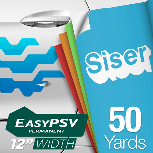 Siser EasyPSV Permanent Adhesive Sticker Vinyl - 12" x 50 Yards