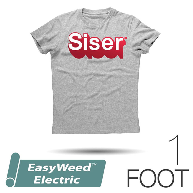 Siser EasyWeed Stretch Heat Transfer Vinyl (HTV) - Black, 15 in x 1 Foot Sheet