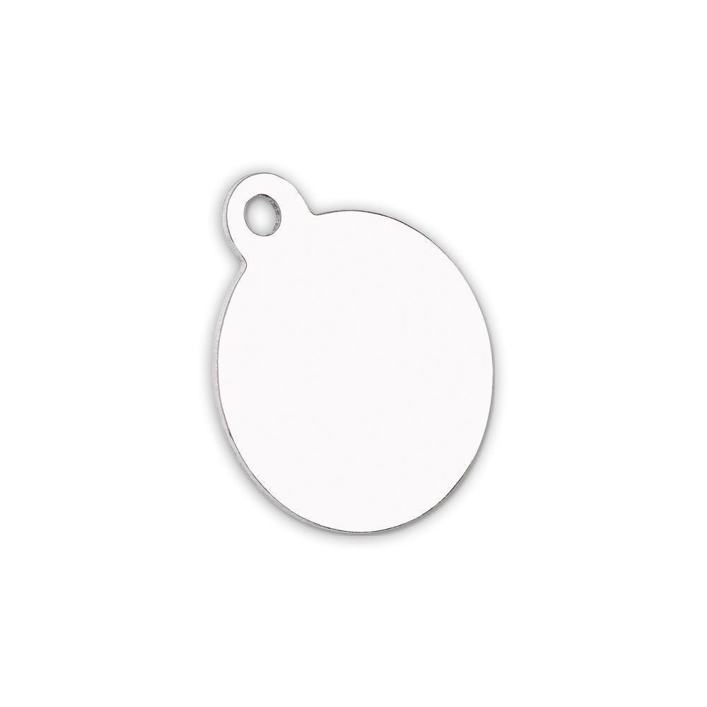 Unisub 1.25" x 1.5" Circle Sublimation Aluminum Pet Tag - HeatPressNation